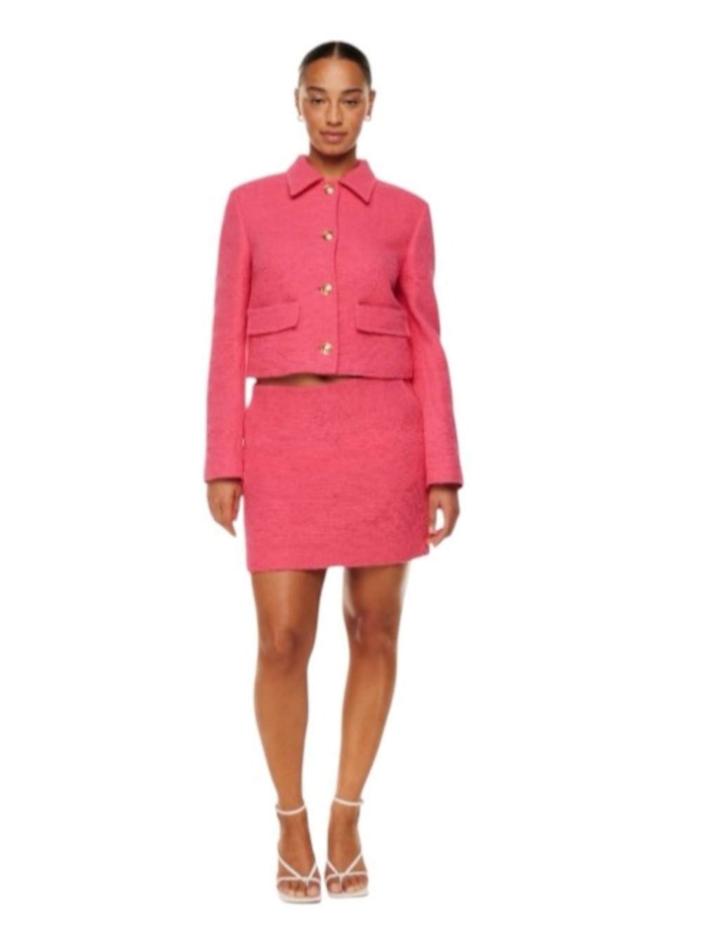 Aritzia Babaton Frances Jacket & Skirt Hot Pink